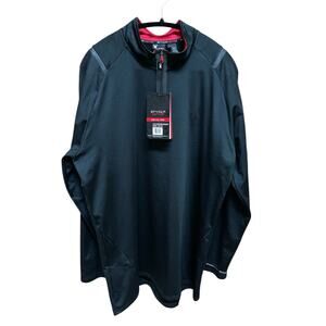 Spyder Active Men's 1/4 Zip Long Sleeve Performance Pullover Black Size XX-Large